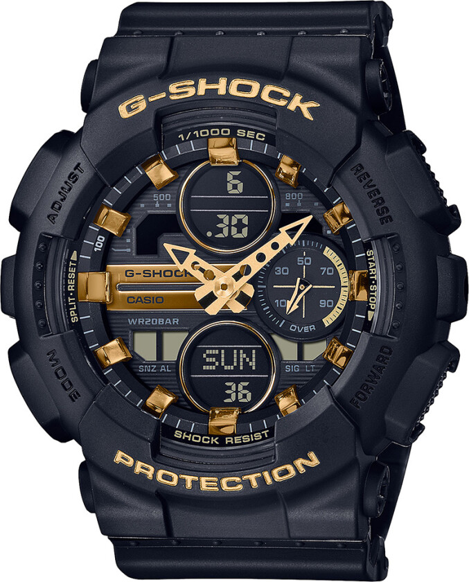 G-Shock GMA-S140M-1AER - Anadigi - Sort - Herreklokker - Resin - Mineral