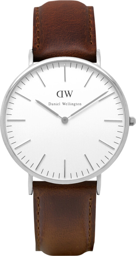 Classic Bristol Herreklokke, Sølv, 40mm - Kvarts - Sølv - Herreklokker - Skinn - Mineral