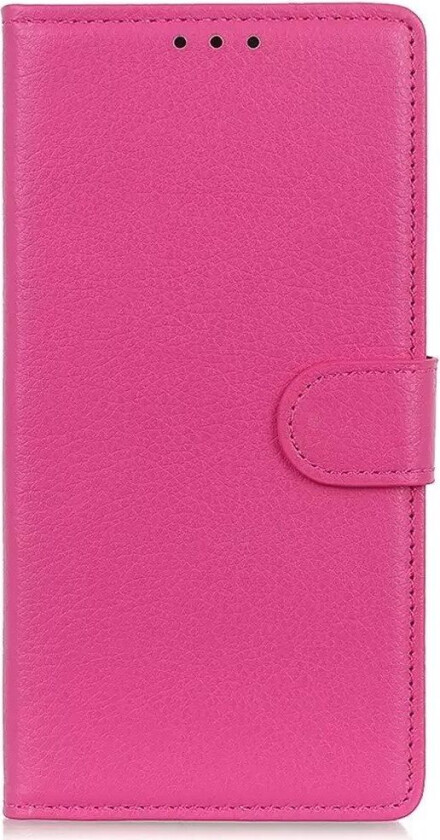 Samsung Galaxy M12 Litchi Skinndeksel med Lommebok - Pink