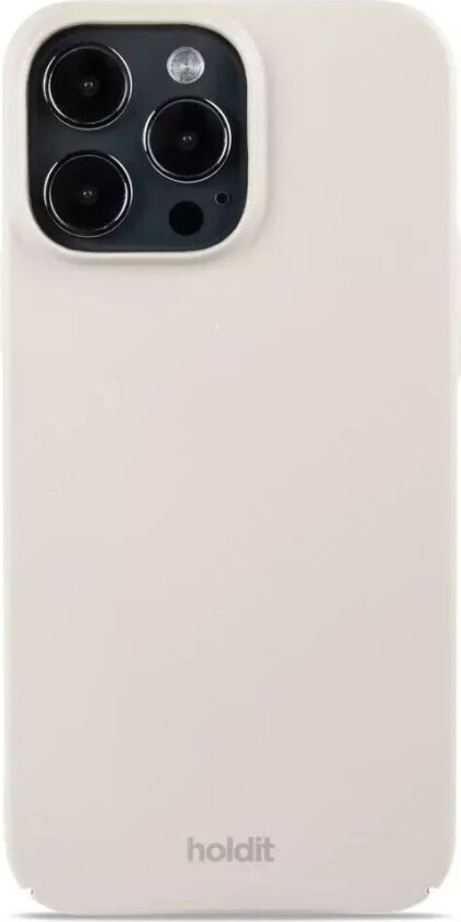 Holdit iPhone 15 Pro Max Slim Plast Deksel - Light Beige