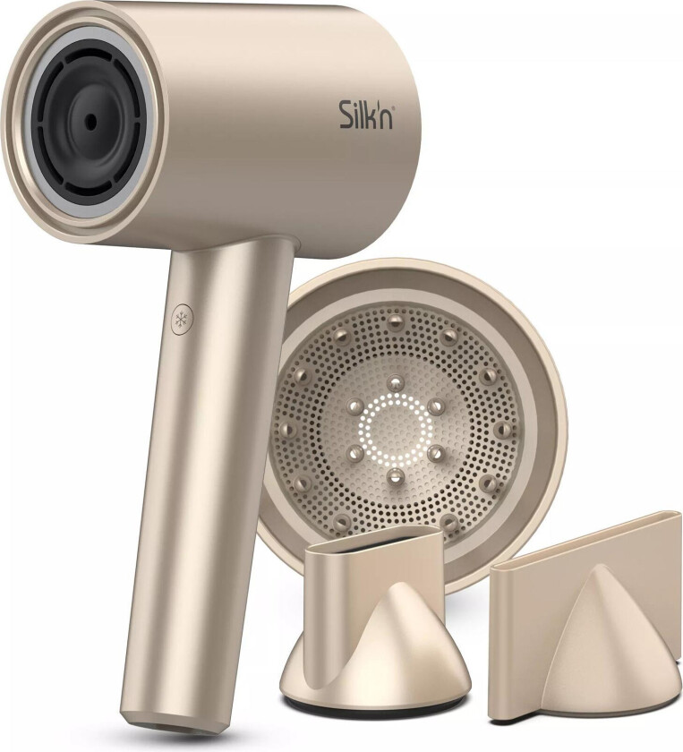 Silkn HDB3PE1001 SilkyAir Pro hårføner, 1600W, 3m kabel, 18 varmeinnstillinger - Beige