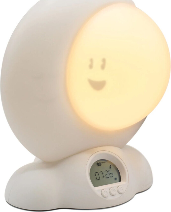 Kidywolf Nattlampe for barn med lys, musikk og klokke