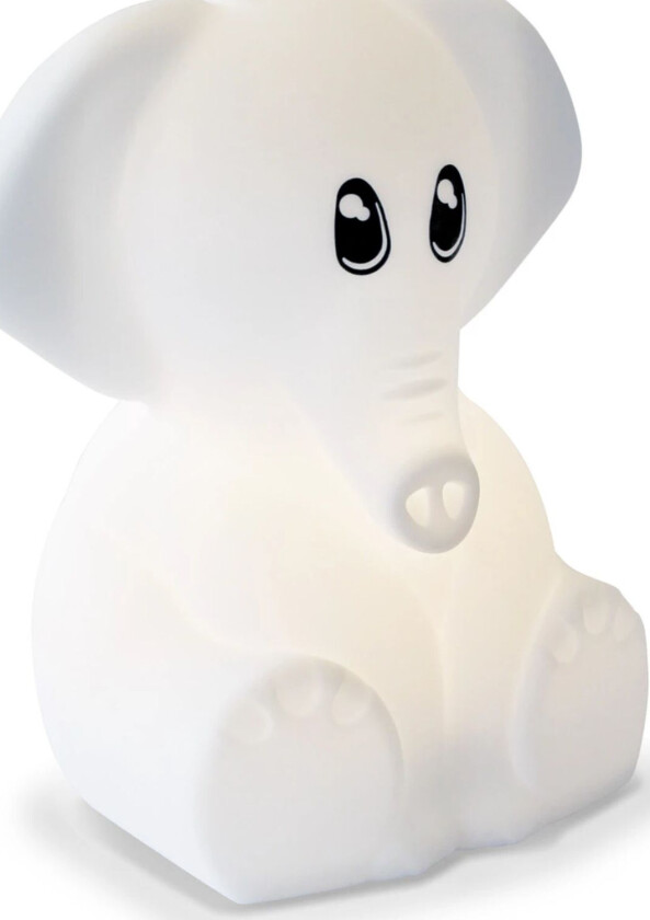 Kidywolf Nattlampe med flere farger - Elephant 15cm