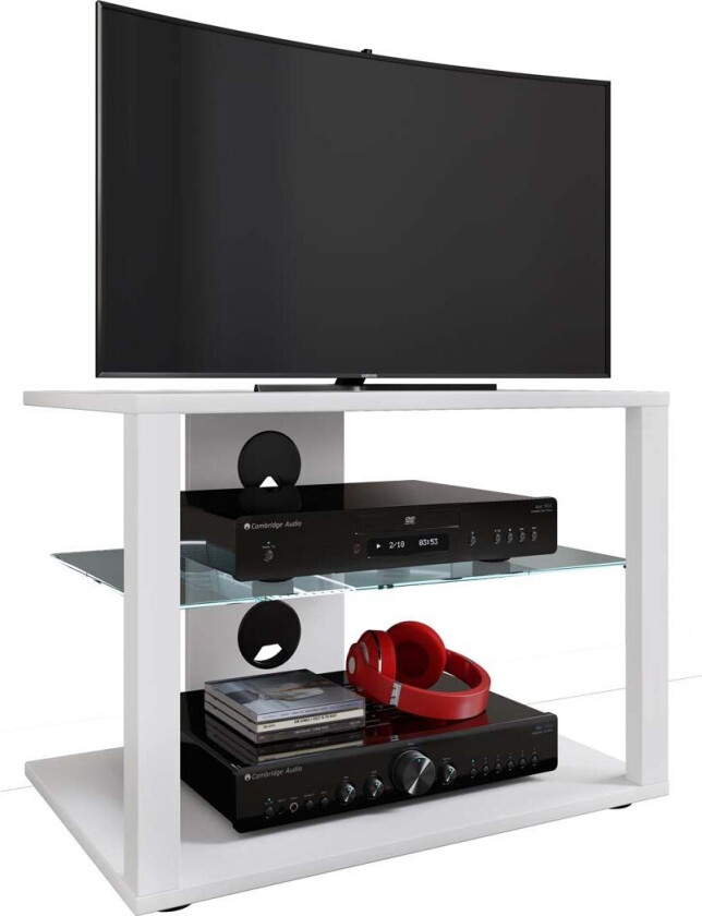 FolasM TV-bord 2 hyller hvit.