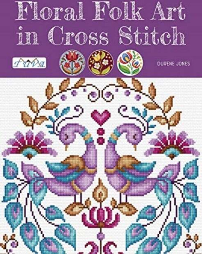 Floral Folk Art in Cross Stitch av D Jones