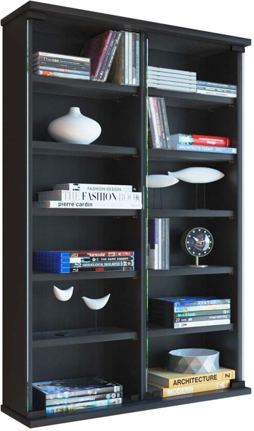 Zuntisa hylle CD,DVD lagring 12 hyller svart.