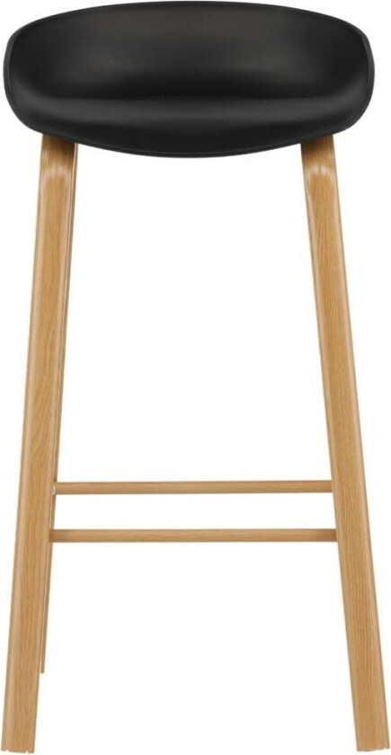 Decatur barstol svart, eik dekor.