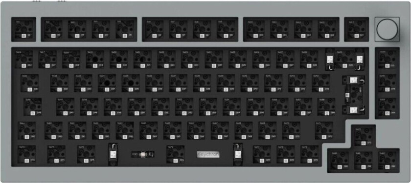 Q1 Pro Qmk 75% Iso Barebone Hotswap Trådløst Tastatur - Silver Grey