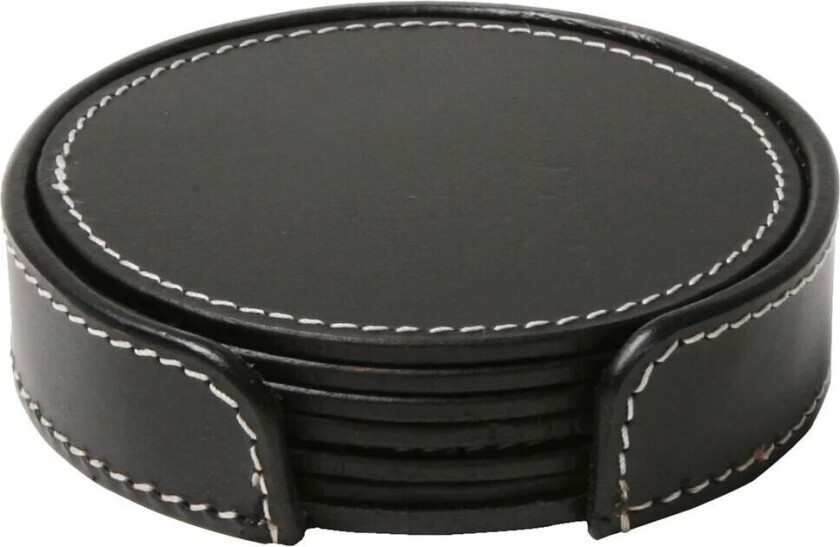 glassunderlag 6-pakn. sort