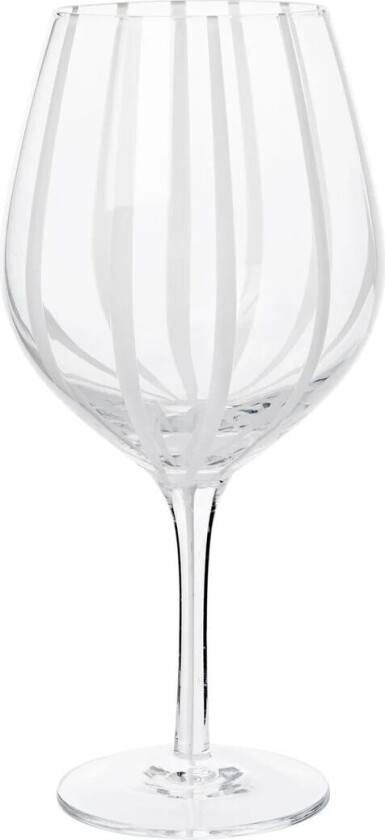 Stripe rødvinsglass 65 cl Clear-white stripes