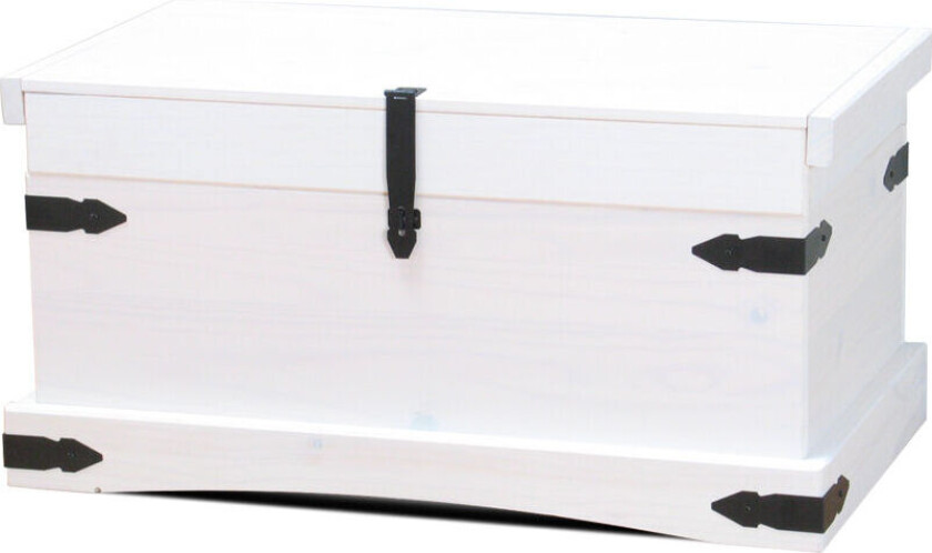 New Mexico kiste bredde 92 cm, høyde 45 cm hvit/voks.