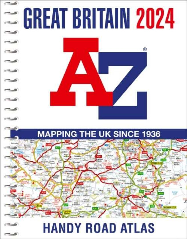 Great Britain A-Z Handy Road Atlas 2024 (A5 Spiral) av A¿Z maps