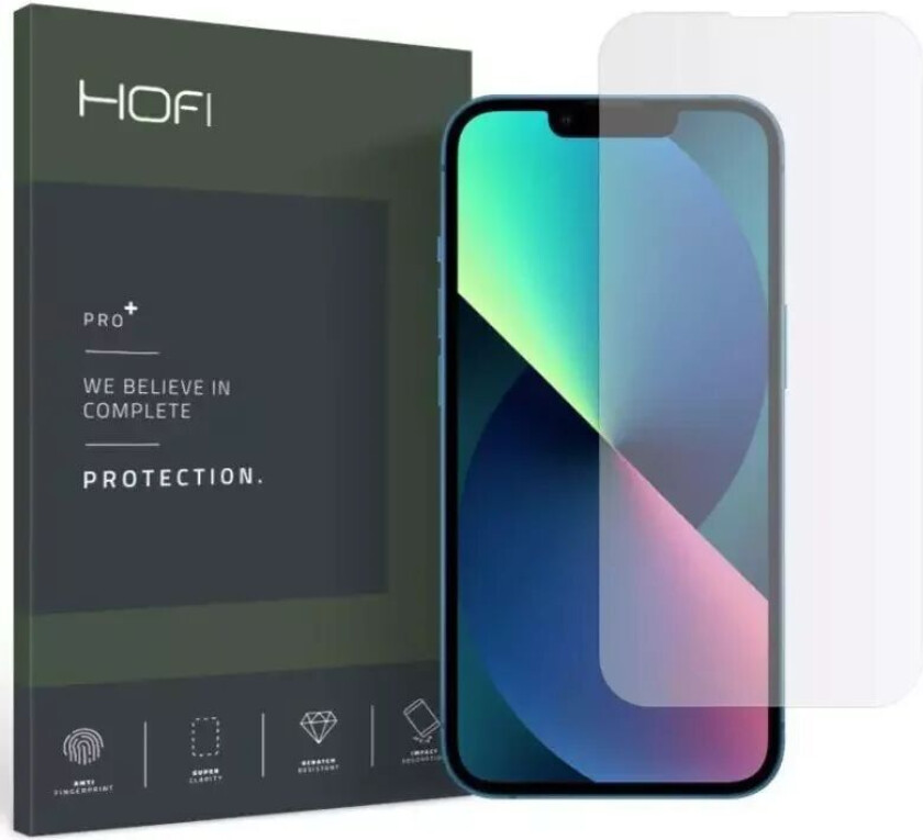 Hofi Hybrid Pro + iPhone 13 Pro Max Skjermbeskytter - Case Friendly - Gjennomsiktig