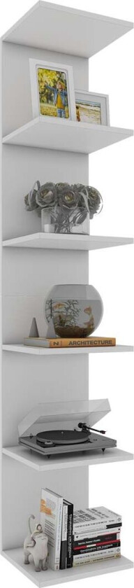 Lazas hylle vegghengt 5 hyller hvit.