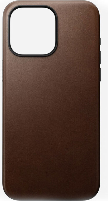 iPhone 15 Pro Max Modern Leather Deksel - MagSafe Kompatibel - Brun