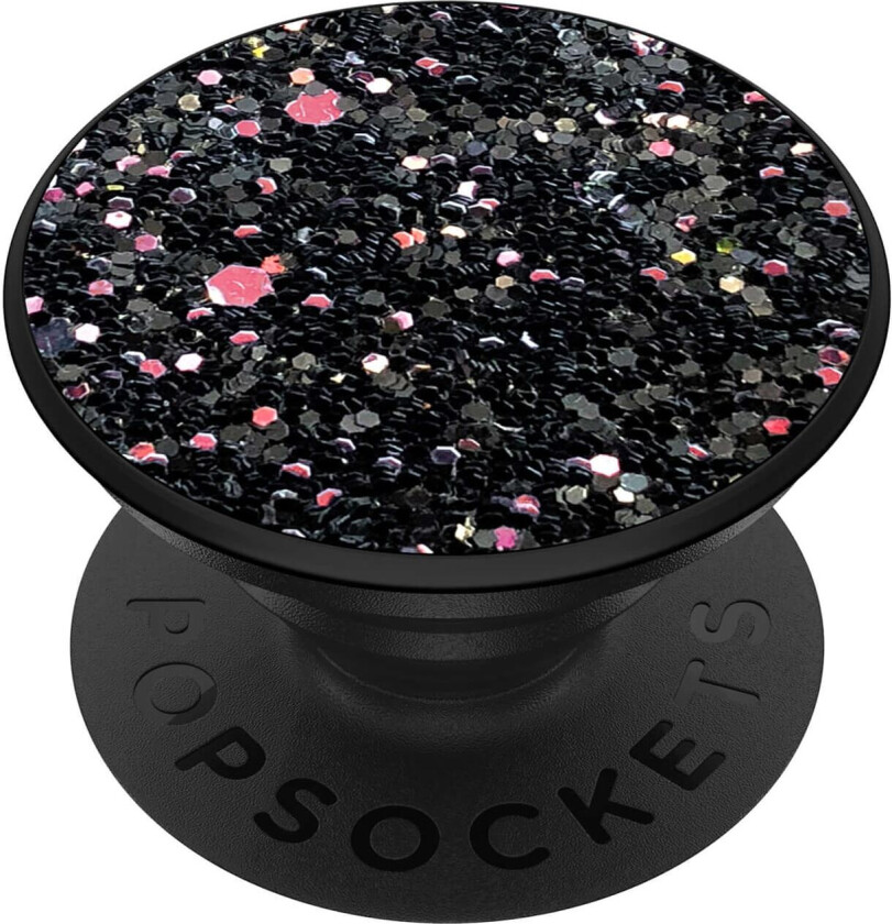 POPSOCKETS PopGrip Sparkle Black Avtagbart Grep med Stativfunksjon