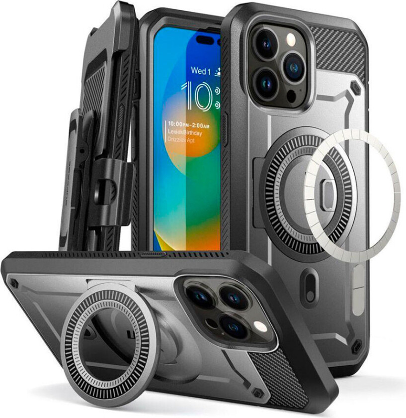 SUPCASE iPhone 14 Pro Max SUPCASE Unicorn Beetle Pro Håndverker Deksel med Skjermbeskytter - MagSafe Kompatibel - Svart