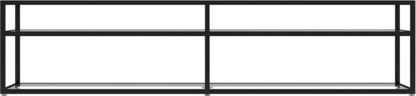 TV-benk gjennomsiktig 180x40x40,5 cm herdet glass