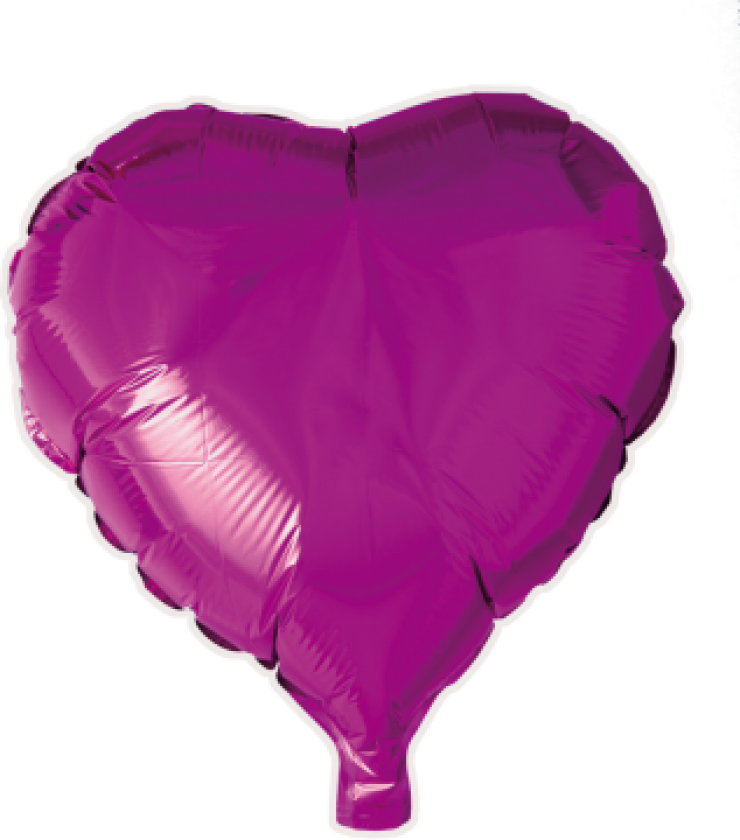 Folie Ballong Rosa 46 Cm - Hjerte