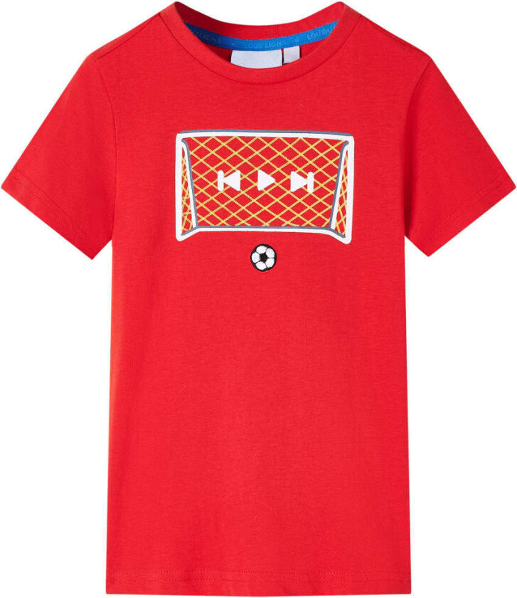 Fotball T-skjorte for barn rød 92