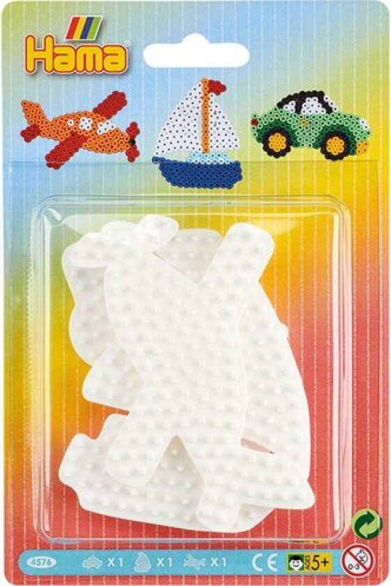 Bilde av Midi Perlebrett 3-Pakning - Bil, Båt Og Fly