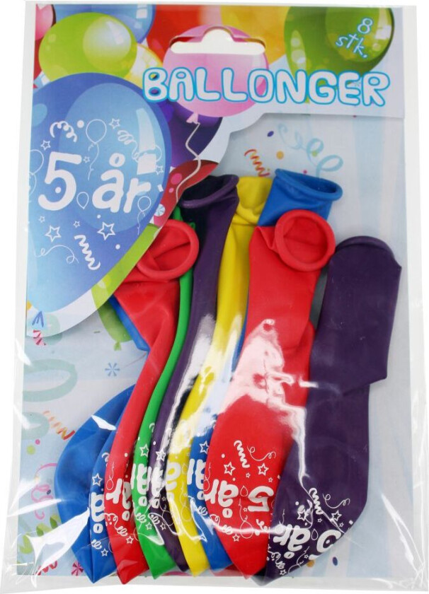 Ballonger 8pk - 5 År