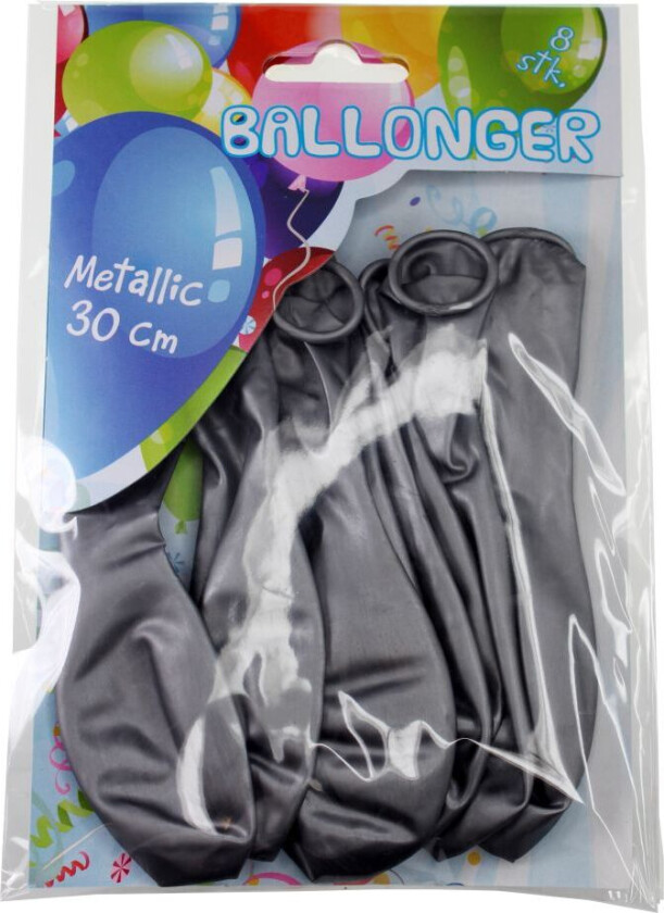 Ballonger 8-Pakning - Sølv Metallisk