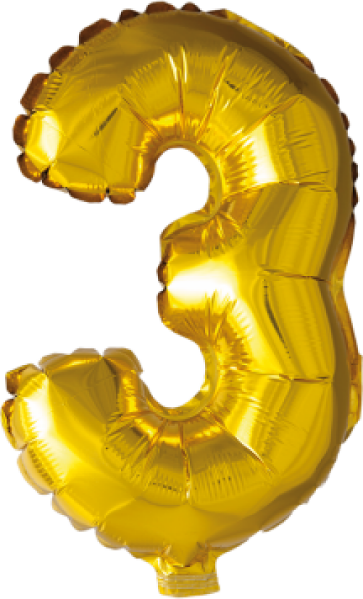 Folie Ballong Gull 102 Cm - Tallet 3