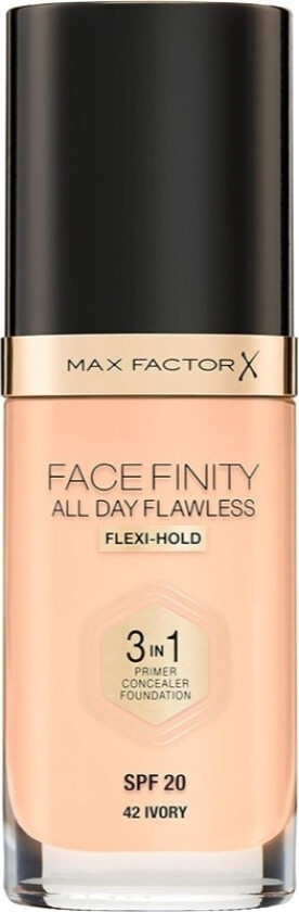 Face Finity All Day Flawless 3-in-1 Foundation - N42 Ivory 30 ml