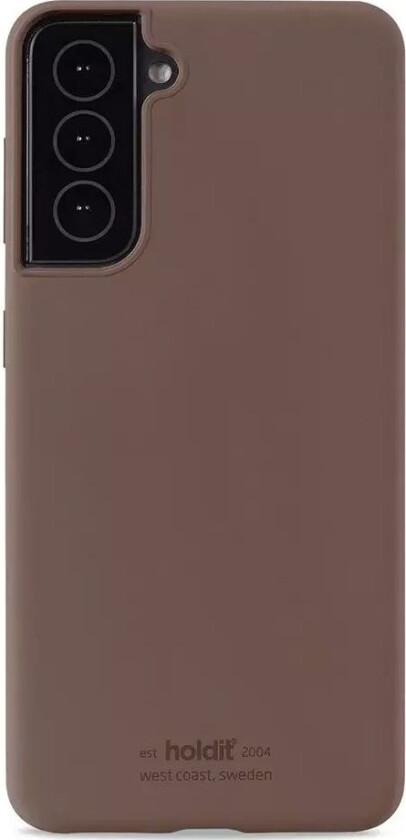 Holdit Samsung Galaxy S22 Soft Touch Silikon Deksel - Dark Brown
