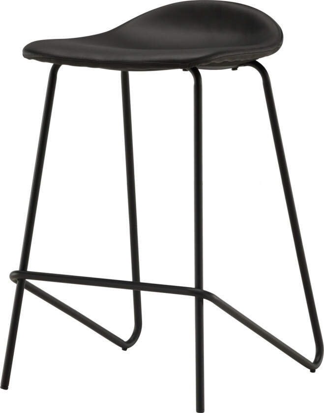 Grebbestad barstol PU kunstskinn svart.