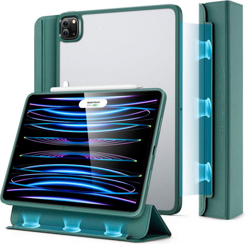 iPad Pro 11" (2022 - 2020) Ascend Tri-Fold Hybrid Flipdeksel - Forest Green