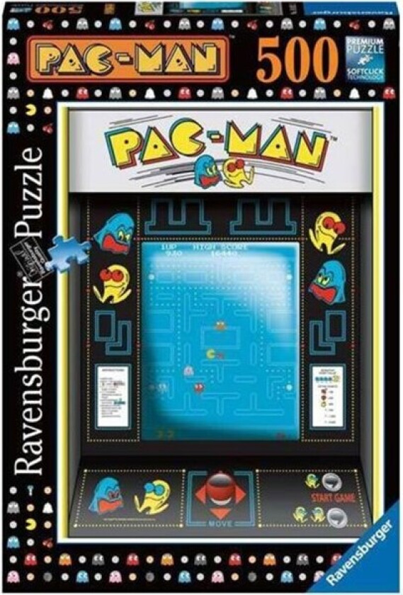 Puslespill 500 Brikker - Pac-Man: At