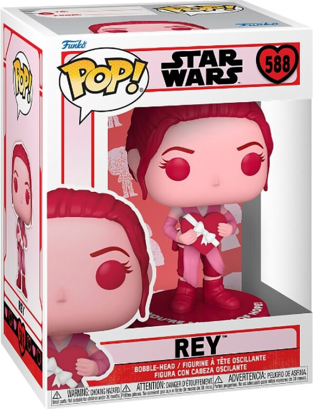 Funko Pop! Star Wars - Valentines Rey Figur #588
