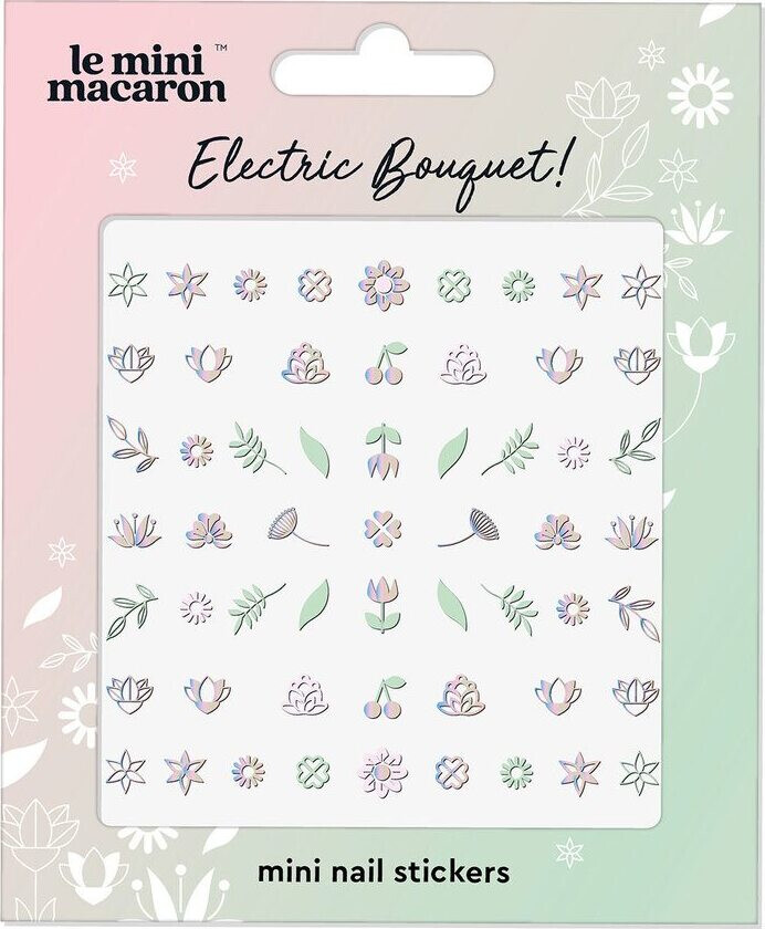 Nail Art Stickers Electric Bouquet