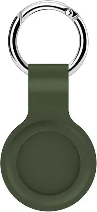 AirTag Silikon Deksel med Rund Karabinhage - Grønn