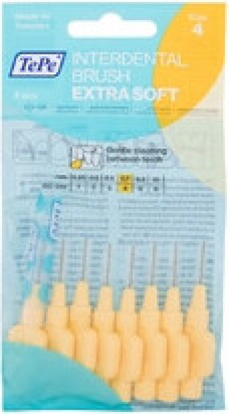 Tepe Mellomromsbørste X-soft 0,7 mm - 8 Stk.