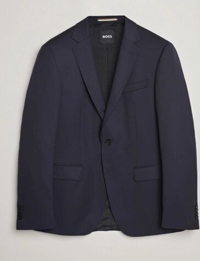 Boss Huge Slim Fit Wool Blazer Dark Blue