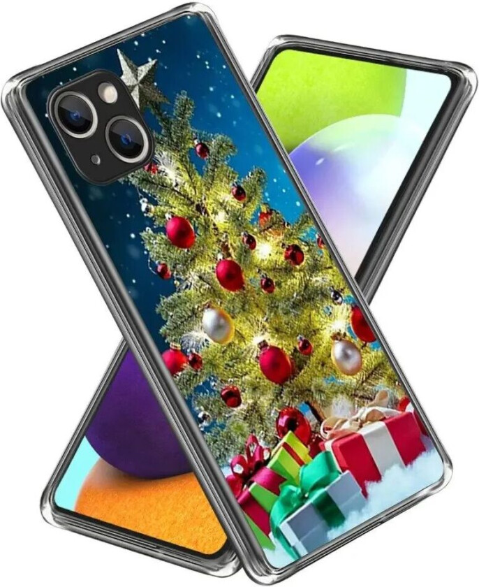 iPhone 15 TPU Plast Jul Deksel - Juletre