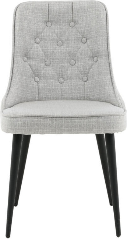 VelvetDeluxe spisestuestoler lysegrå, svart.