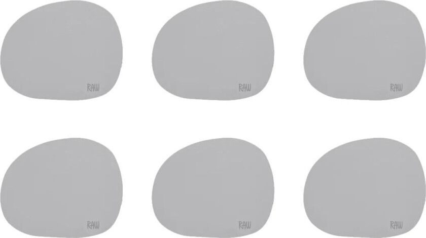 Aida Raw glassunderlag silikon 6-pakning Lysegrå