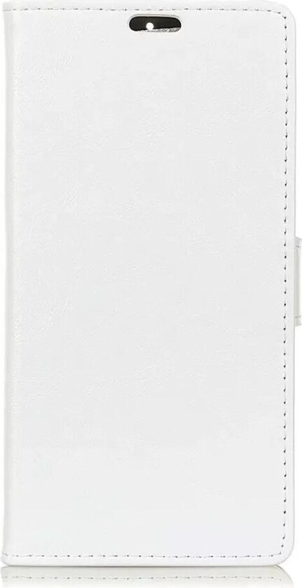 Samsung Galaxy A9 2018 PU Skinn Flip Deksel m. Stativ og Kortholder - Hvit