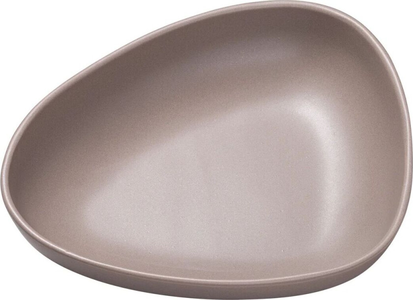 Lind DNA Curve Stoneware dyp tallerken 19x22 cm Warm grey