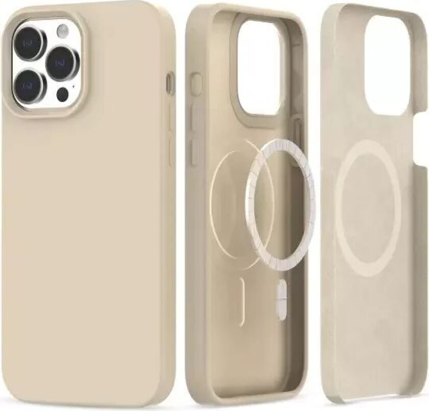 Tech-Protect iPhone 13 Pro Tech-Protect Silikon Deksel - MagSafe Kompatibel - Beige
