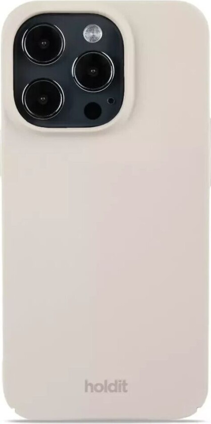 Holdit iPhone 15 Pro Slim Plast Deksel - Light Beige