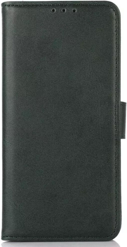 iPhone 15 Plus Deksel i Kunstskinn med Lommebok og Magnetisk Lukking - Grønn