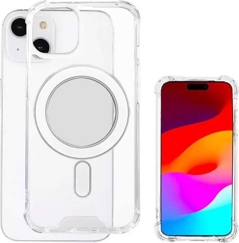 4smarts iPhone 15 4smarts IBIZA Deksel - MagSafe Kompatibel - Gjennomsiktig