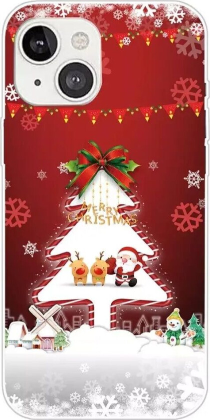 iPhone 14 Plus TPU Plast Jul Deksel - Juletre
