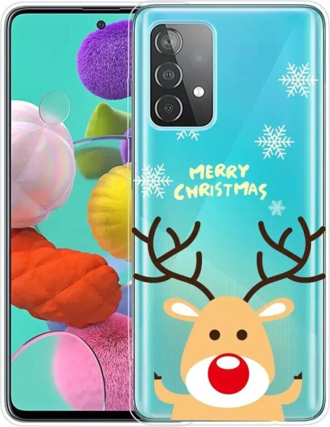 Samsung Galaxy A53 (5G) TPU Plast Jul Deksel - Merry Christmas - Rudolf