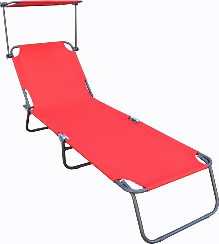 Lise solseng sammenleggbar med tak rød.